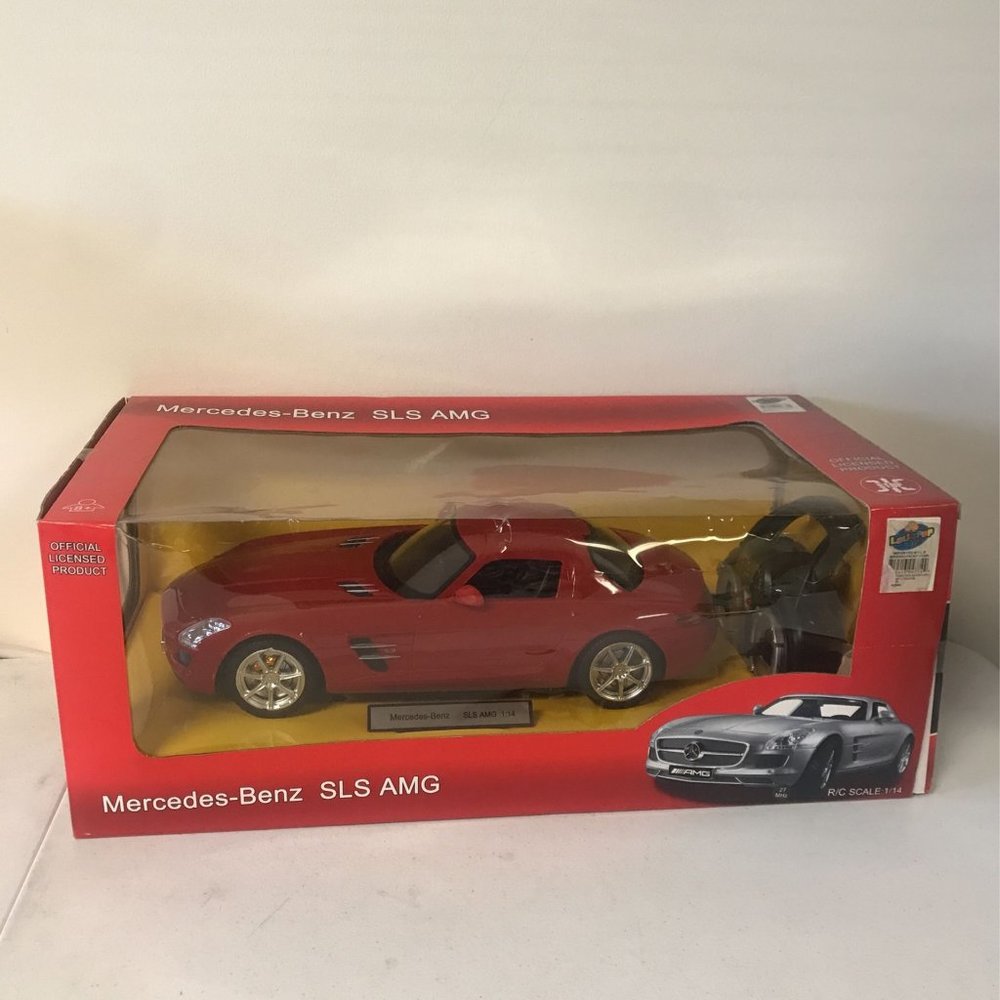 Mercedes Benz SLS AMG 1/14 Scale RC Remote Control RED Car for Kids